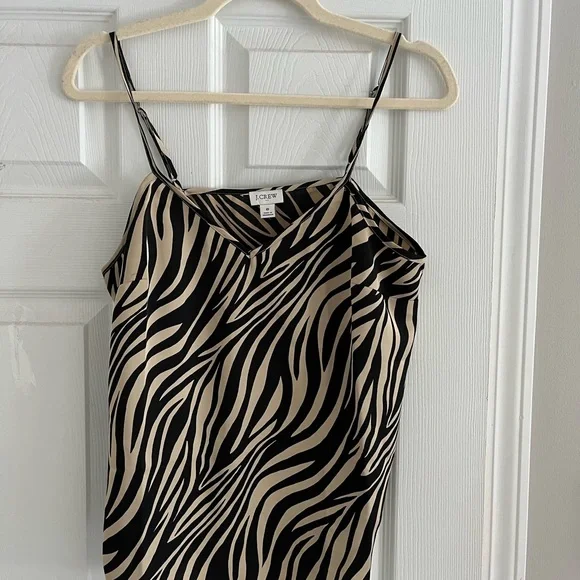 J Crew Tan and Black Zebra Cami - Picture 3 of 6